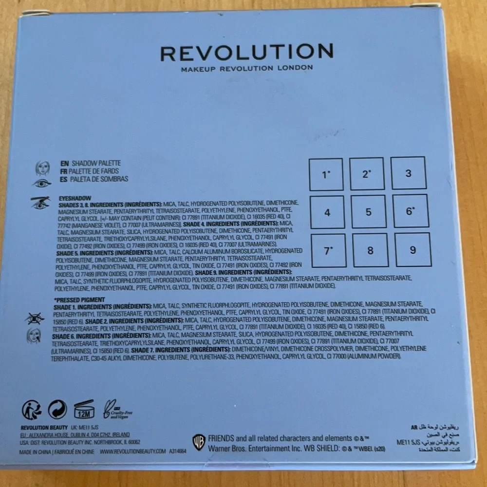 Revolution Makeup X Friends Phoebe Palette